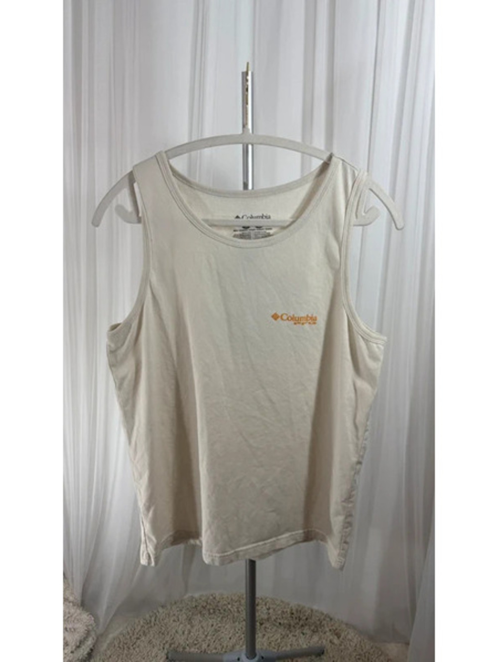 Columbia PFG Mens Tan Tank Top Sz M Fishing Outdoor Beach Vintage Streetwear 863